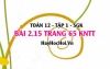 Bài 2.15 trang 65 Toán 12 tập 1 Kết nối tri thức